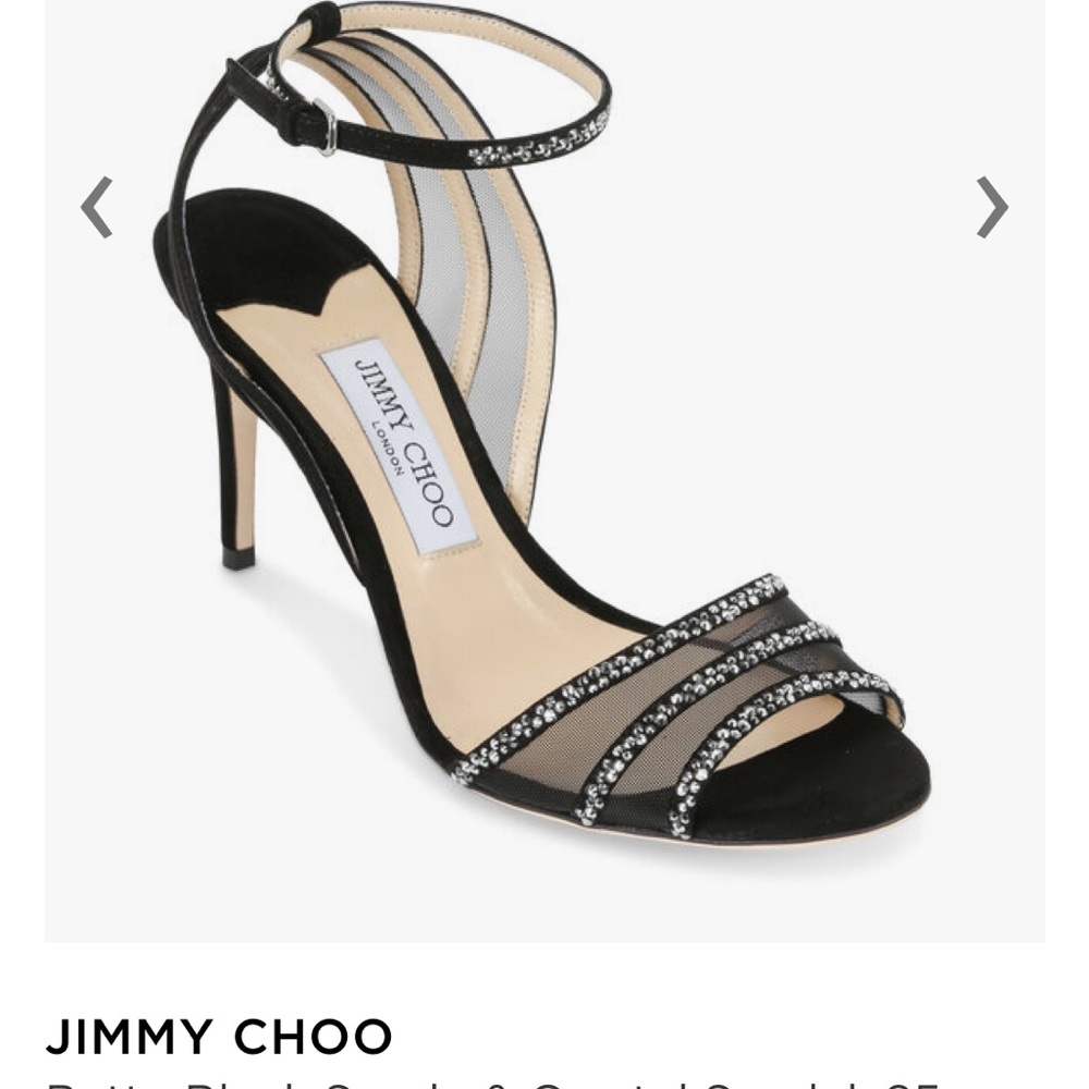 Jimmy Choo Black Suede heels. Wore them once, in great condition